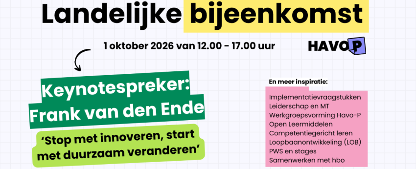 Aankondiging landelijke bijeenkomst